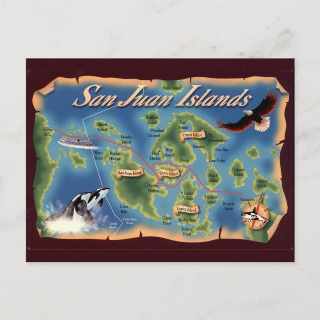 Îles San Juan WA Carte postale (Devant)