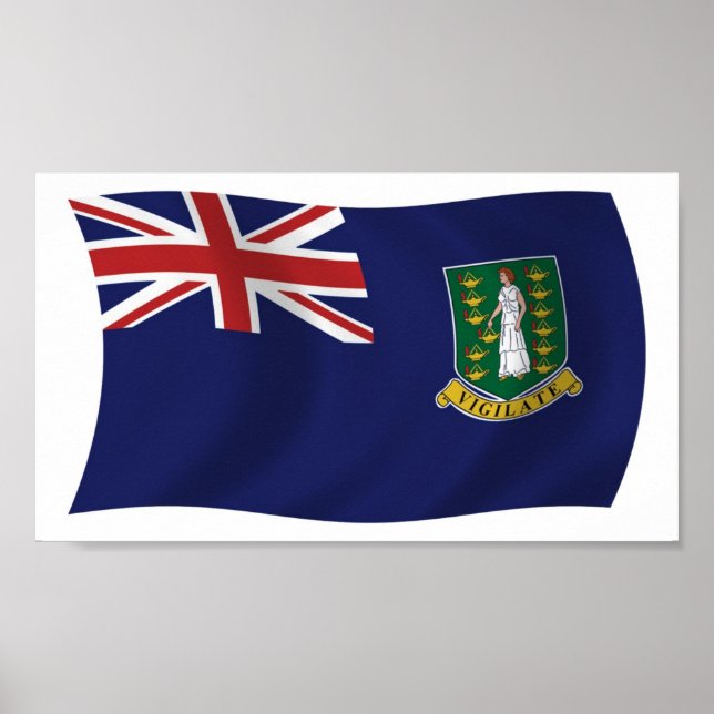 Îles Vierges britanniques Affiche de drapeau Impre (Devant)