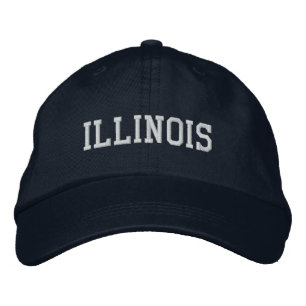 Illinois brodé Casquette réglable bleu marine
