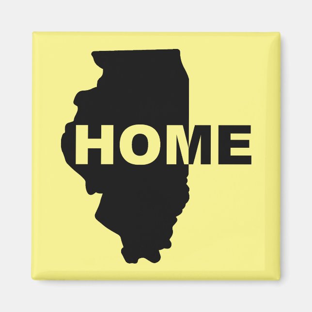 Illinois Maison loin de la maison Fridge Magnet (Devant)