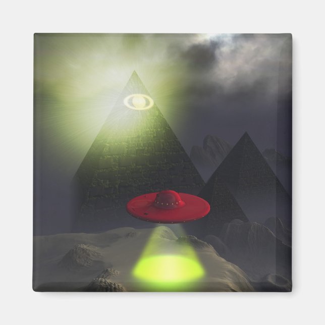 Illuminati Pyramide et aimant OVNI (Devant)