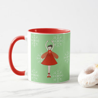 illusima Ballerina Fée Noël Snowflakes Mug