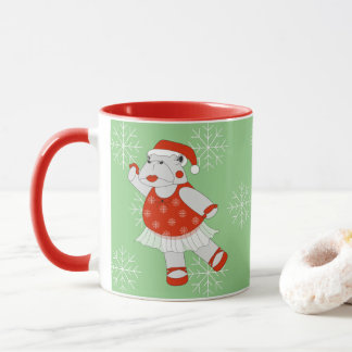 illusima Ballerina Hippo Noël Snowflakes Mug