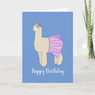 illusima Ballerina Llama Carte Bleue Anniversaire