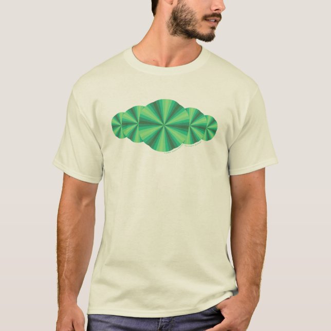 Illusion d'optique Enfant vert et T-shirt foncé po (Devant)
