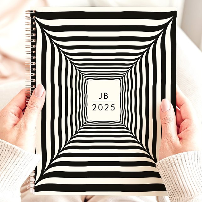 Illusion d'optique rayures noires et blanches 2025 (Créateur téléchargé)