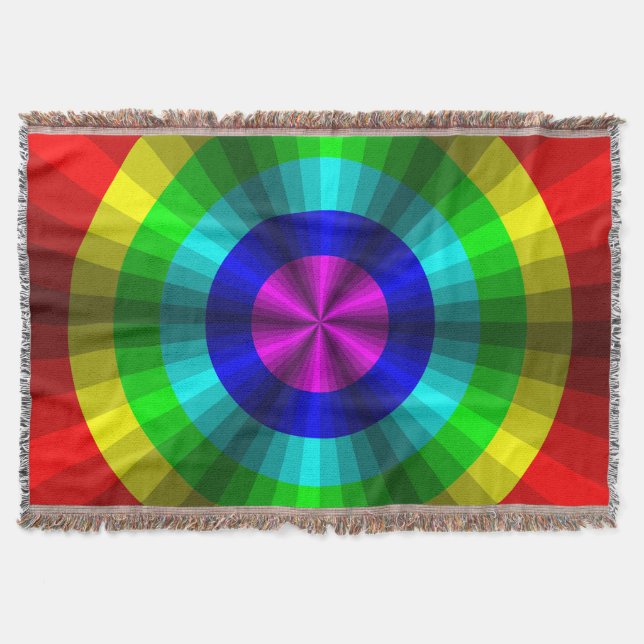 Illusion Optique Arc-en-ciel Lancer couverture (Devant)