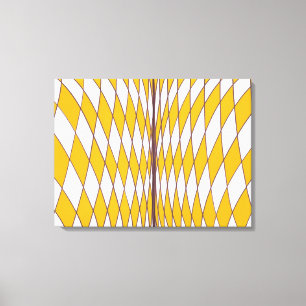 Illusion optique Diamètre incurvé Toile Jaune