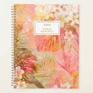 Illusions tropicales Aquarelle Palm Feuille Floral