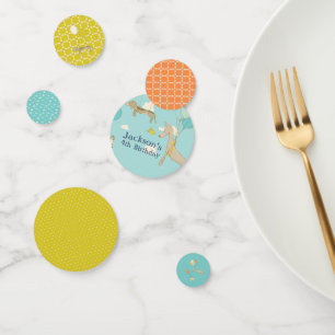 Illustrated Chien Enfants Anniversaire Confetti