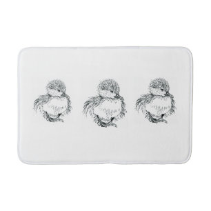 illustration à l'encre de tapis de bain de caneto