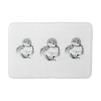 illustration à l'encre de tapis de bain de caneton