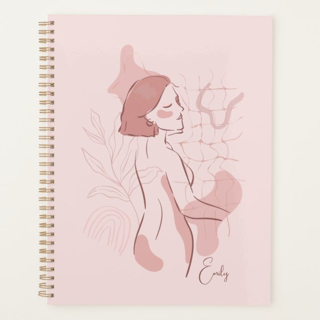 Illustration Abstraite Boho Woman, Tons de Terre H (Devant)