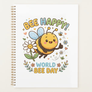 Illustration adorable "Bee Happy!" pour la Journée