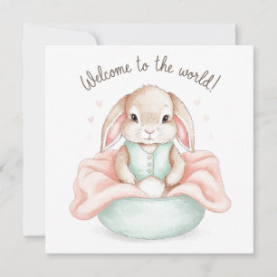 Illustration adorable d'animal de bébé Salutation 