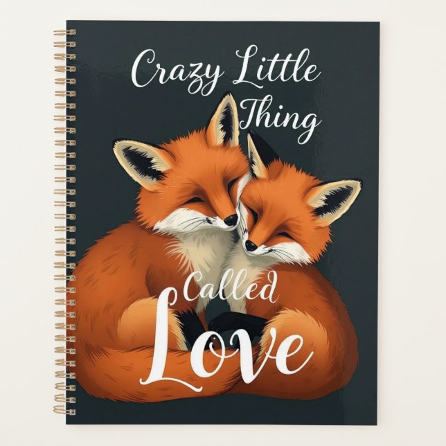 Illustration adorable Fox Love Couple (Devant)