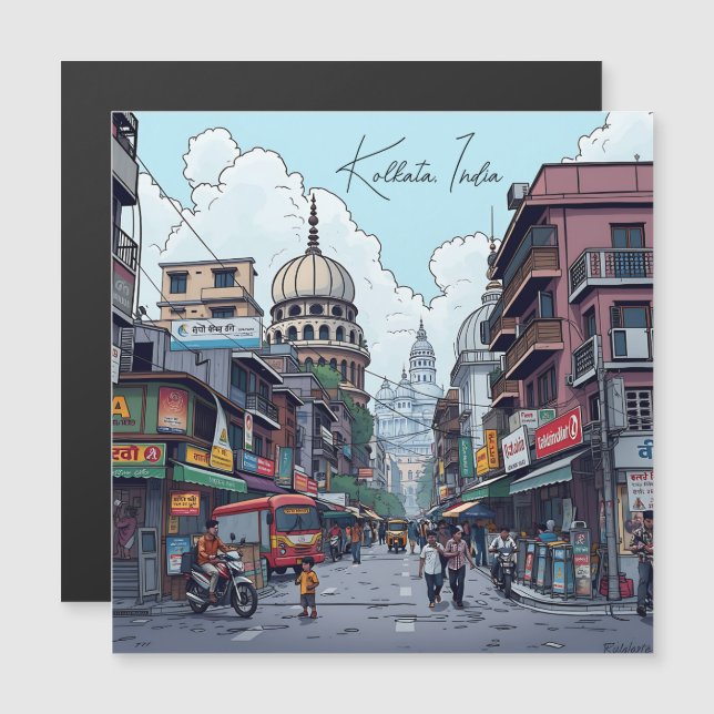 Illustration Ai de Calcutta, Inde (Devant / Derrière)