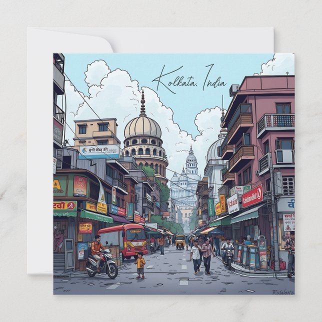 Illustration Ai de Calcutta, Inde (Devant)