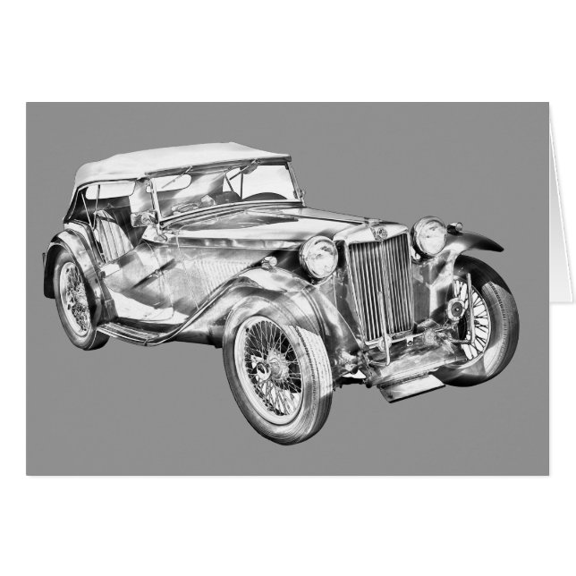 Illustration antique de voiture de sport de comité (Devant horizontal)