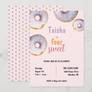 Illustration aquarelle de donut sucré
