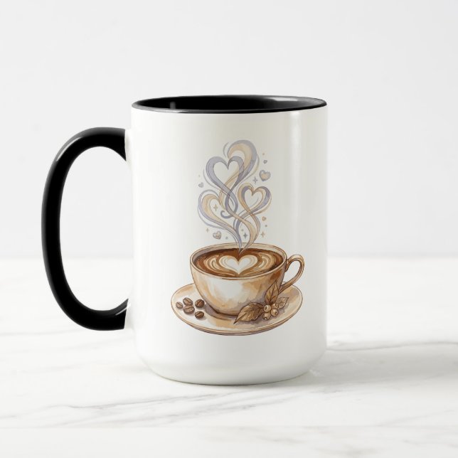 Illustration aquarelle de tasse à café | Mugs et t (Gauche)
