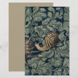 Illustration Art Nouveau Vintage Escargot Botaniqu