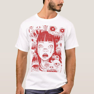 Illustration asiatique style manga fille T-shirt