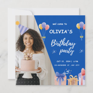 Illustration bleue Anniversaire