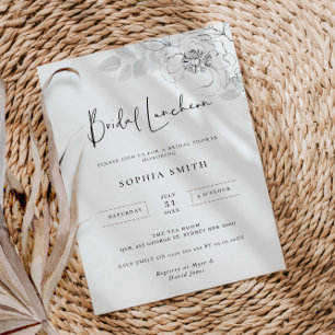 Illustration botanique Dîner nuptial Invitation