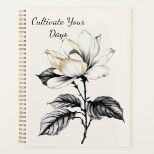Illustration botanique dorée   Magnolia vintage &