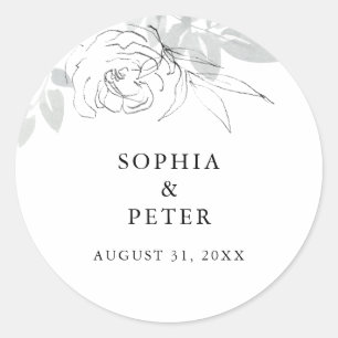 Illustration botanique Mariage Favor Sticker