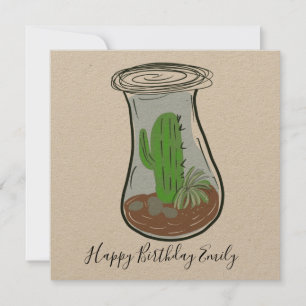 Illustration Cactus Jar Greenery