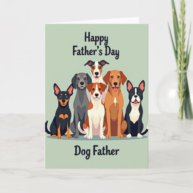 Illustration Carte Papa Chien (Devant)