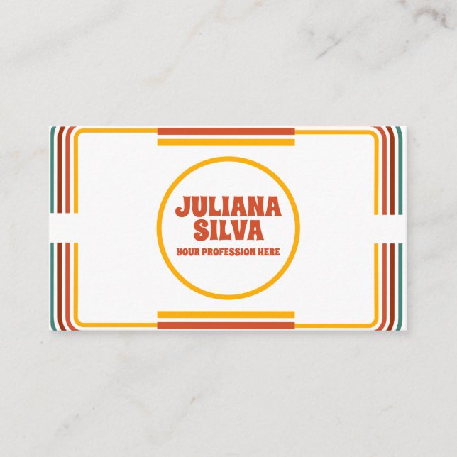 Illustration couleur verte avec Carte de visite QR (Devant)