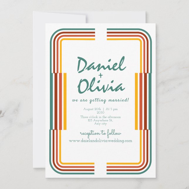 Illustration couleur verte Photo Invitation de mer (Devant)