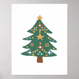 Illustration d'arbre de Noël Impression nordique