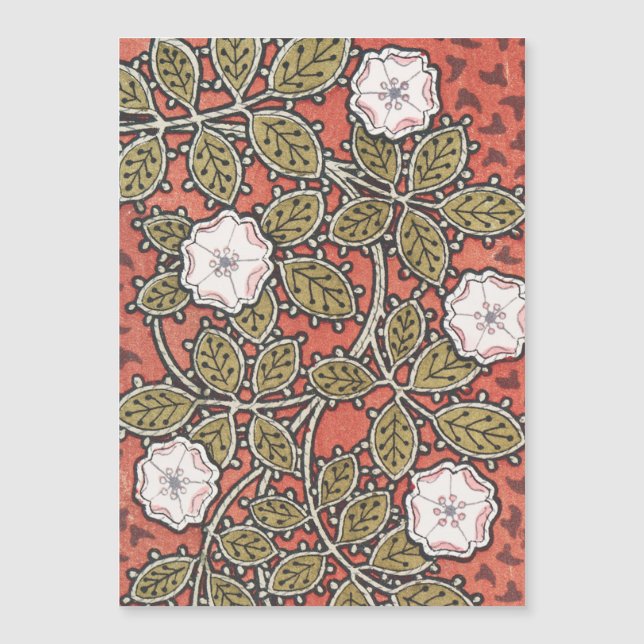 Illustration d'art de rose sauvage Fleur Vintage (Devant)