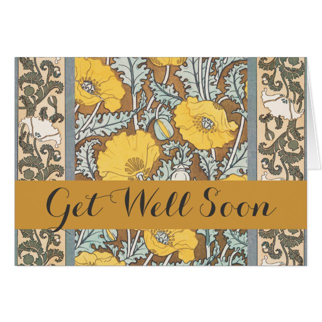 illustration d'art pavot fleur jaune (Devant horizontal)