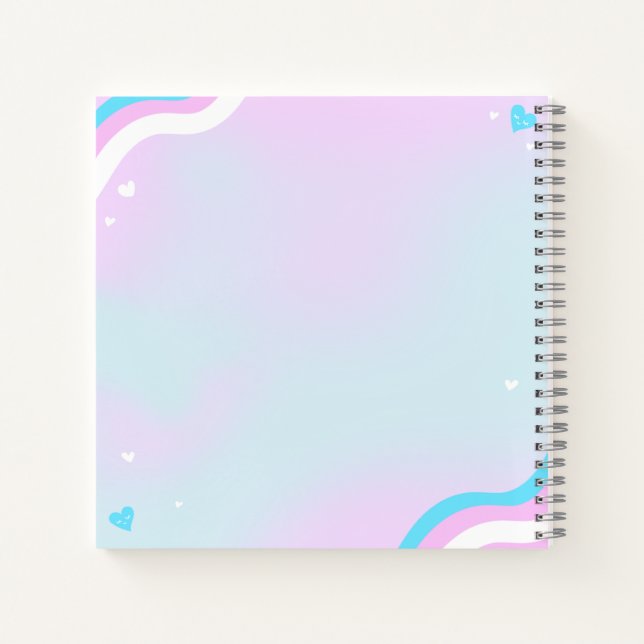 Illustration d'art trans dans un cahier à spirale (Dos)