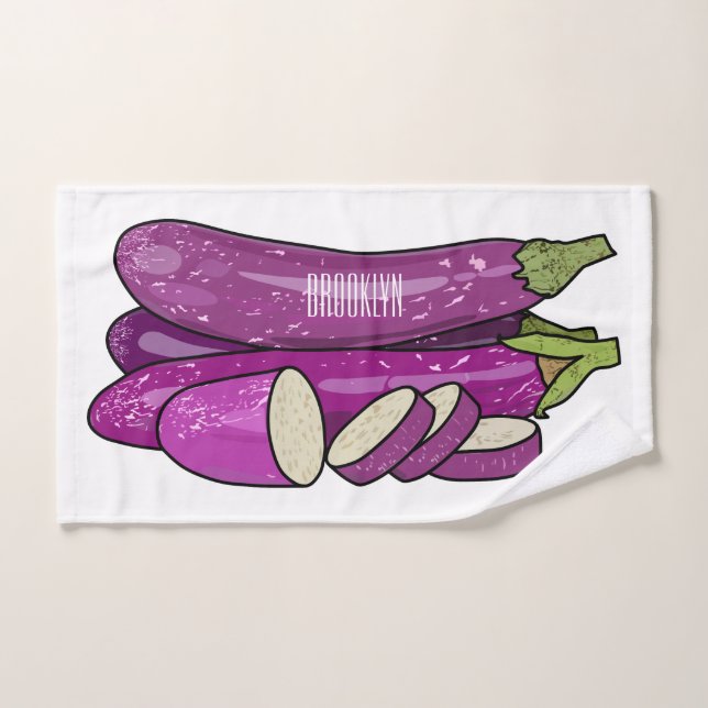 Illustration d'aubergine (Serviette à main)