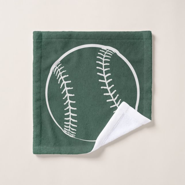 Illustration de baseball Arrière - plan vert d'art (Gant de toilette)