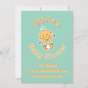 Illustration de bébé mignonne Invitation personnal