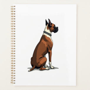 Illustration de Boxer Vintage vu de dos Marron W