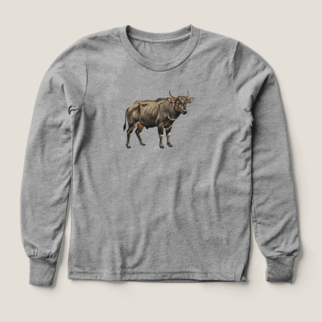 Illustration de buffle d'eau à l'aquarelle (Motif recto)