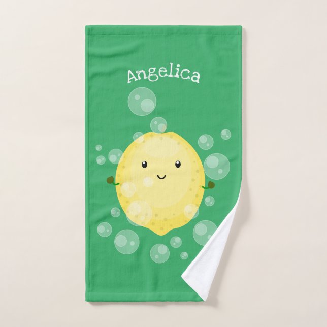 Illustration de bulles de caricatures de citron mo (Serviette à main)