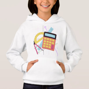 Illustration de calculatrice mignonne et de fourni