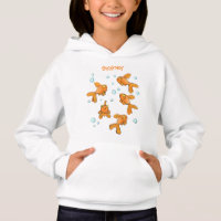Illustration de caricature de poisson rouge orange