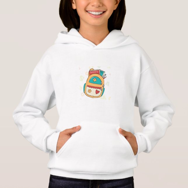 Illustration de cartable scolaire mignon avec des  (Devant)