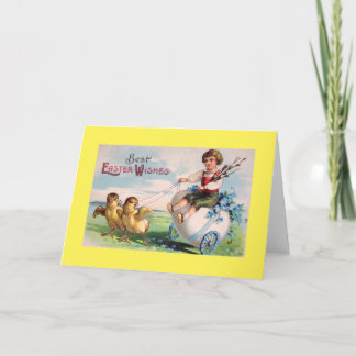 ILLUSTRATION DE CARTE DE PÂQUES VINTAGE