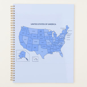 Illustration de carte minimale des États-Unis en b
